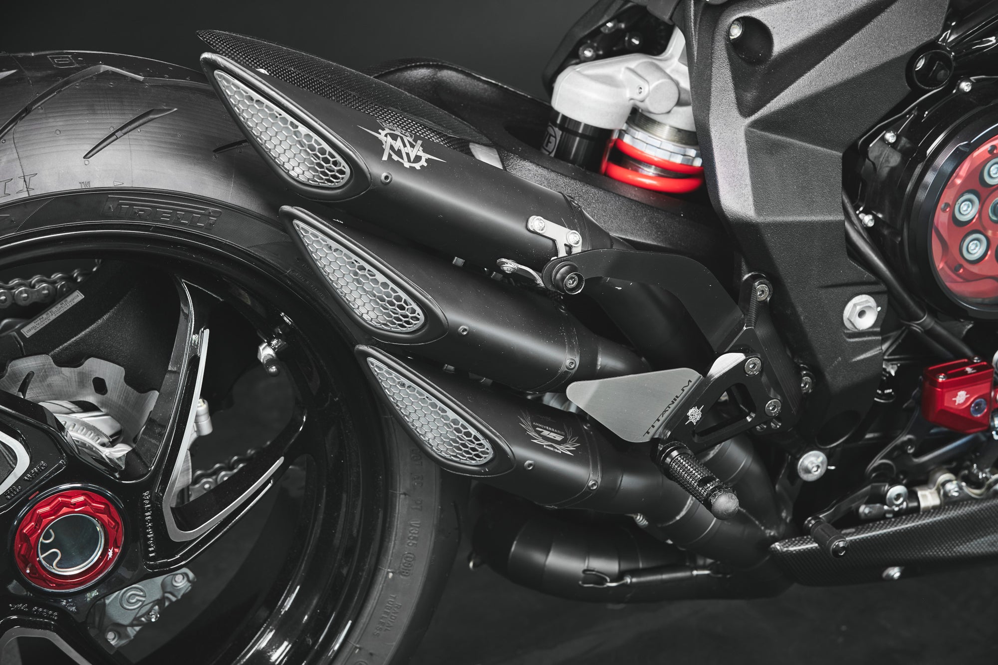 3 way black ceramic silencer MV Agusta Special Parts